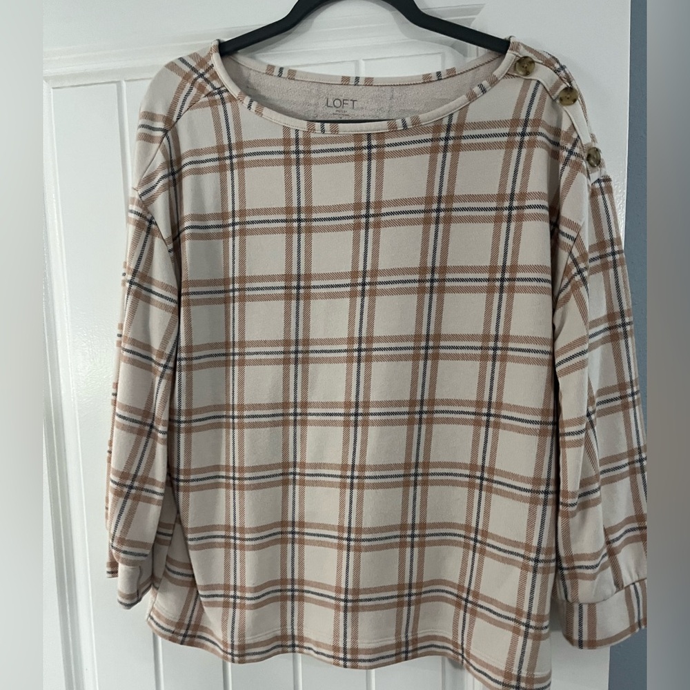 Loft medium plaid shirt.